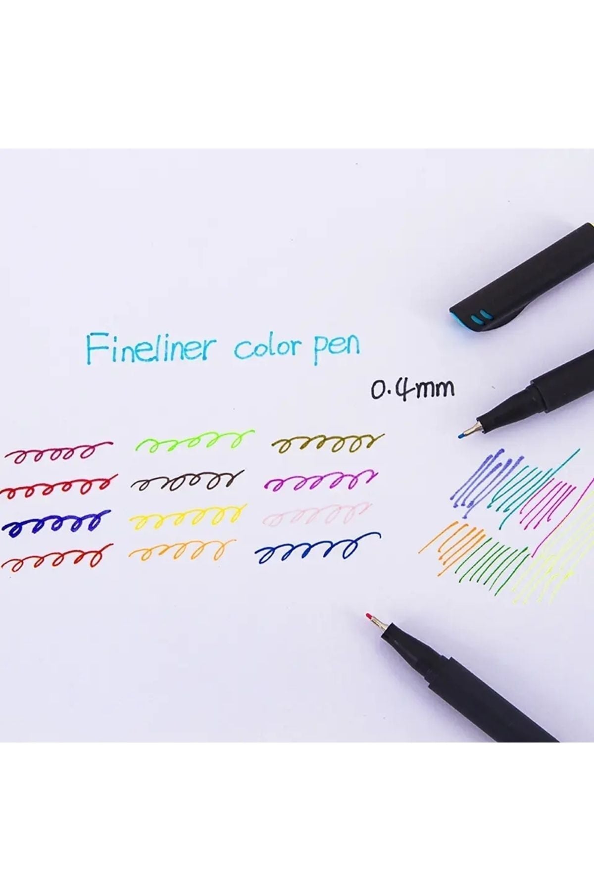 Luvary™- Fineliner 0.4 Mm Ince Uçlu Yazı Ve Çizim Kalemi 12 Renk