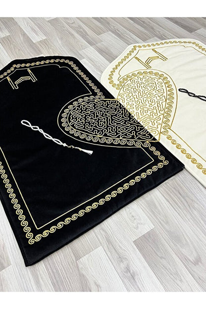 Kalpli Seccade Eşli Çift Seccade Tesbihli Gelin Damat Bohçası Hediyelik Çeyizlik