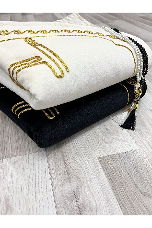 Kalpli Seccade Eşli Çift Seccade Tesbihli Gelin Damat Bohçası Hediyelik Çeyizlik