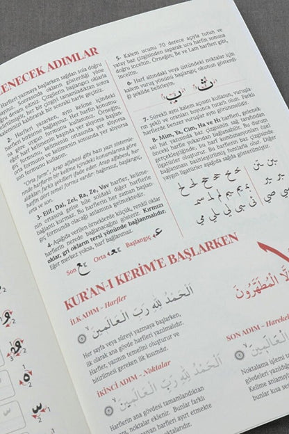 Gölgeli Kuran-ı Kerim ve Gölgeli Elifba Seti - Beyaz (Kalem Hediyeli)