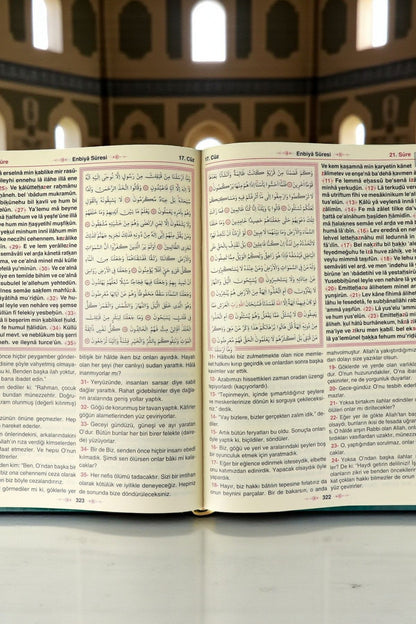 Rahle Boy Bilgisayar Hatlı Kuran-ı Kerim Yüce Meâli ve Okunuşu - Yeşil