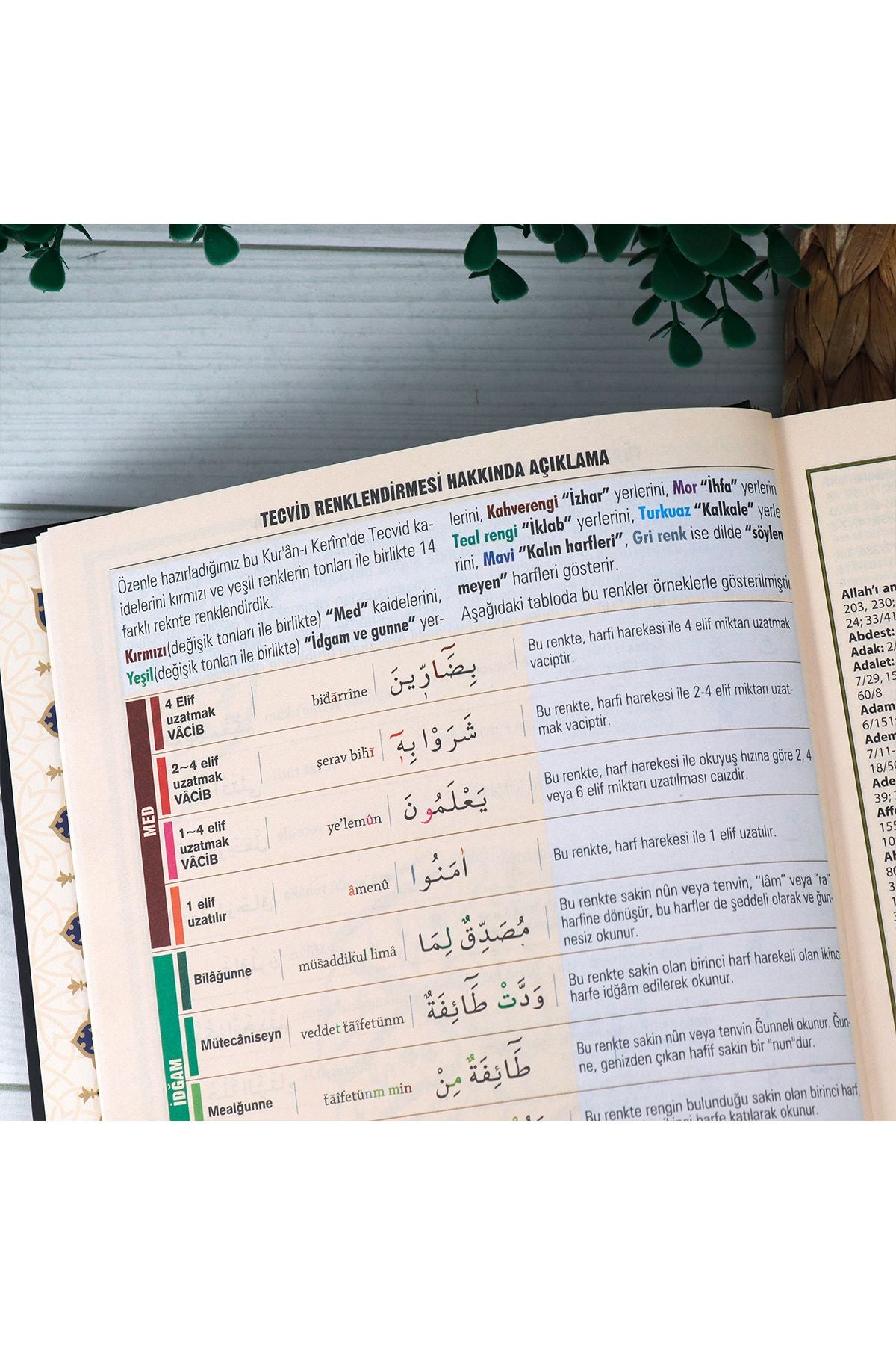 Kuranı Kerim 7 Özellikli Arapça Satır Arası Türkçe Okunuş Kelime Anlamı Meal Tecvidli Büyük Yazılı Cami Boy